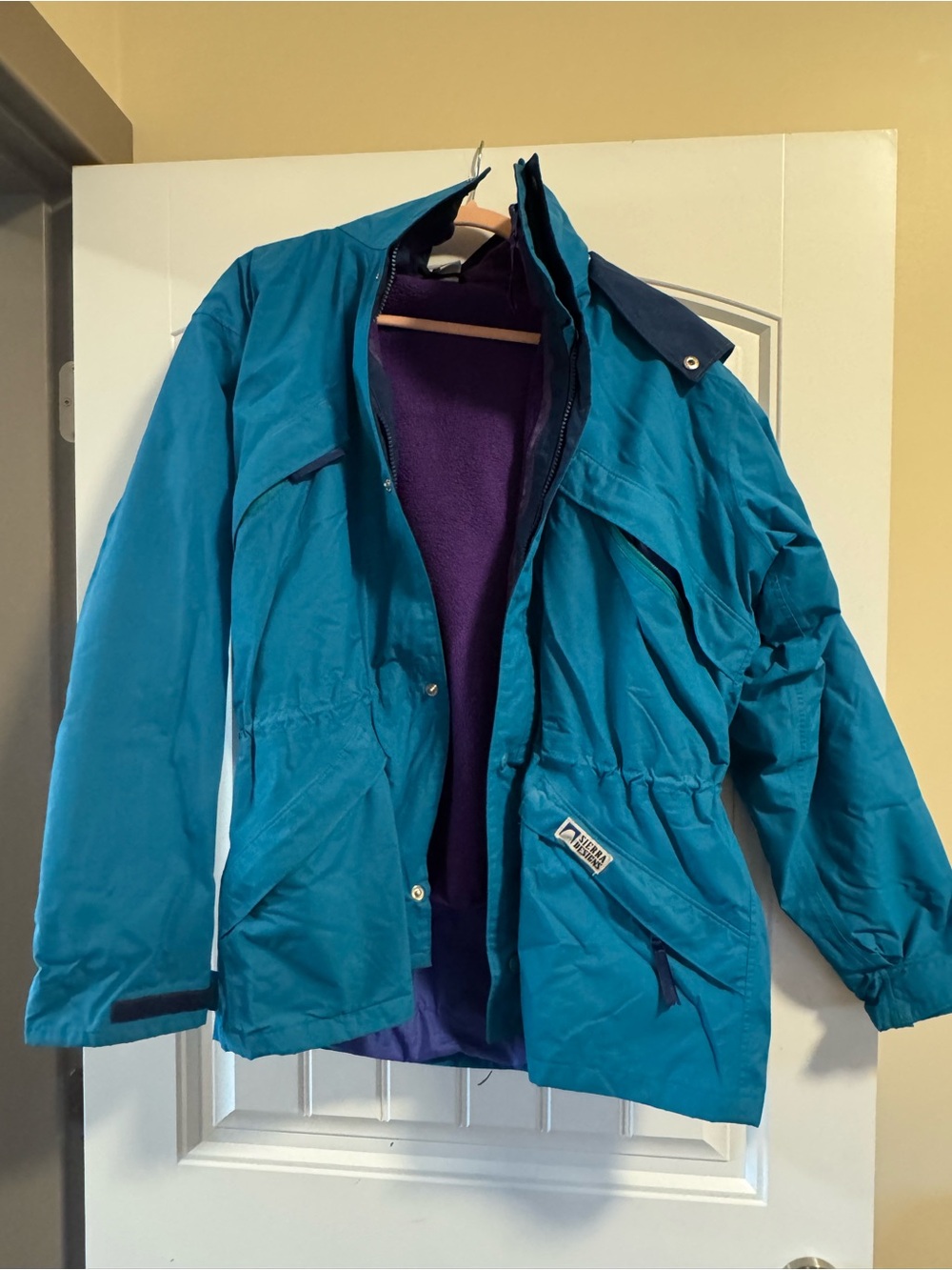 Vintage Sierra Designs GoreTex Jacket Teal with Removable Purple Fleece Large